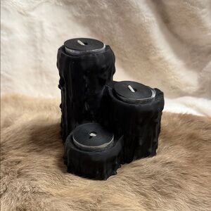 Black Candle Holder Set 3D printed